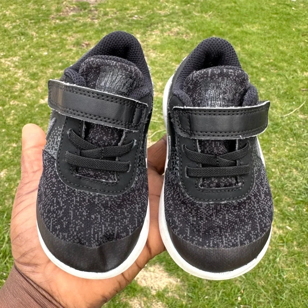 Nike Flex Contact Toddler Boy Sneakers Size 7‎ Black Shoes
